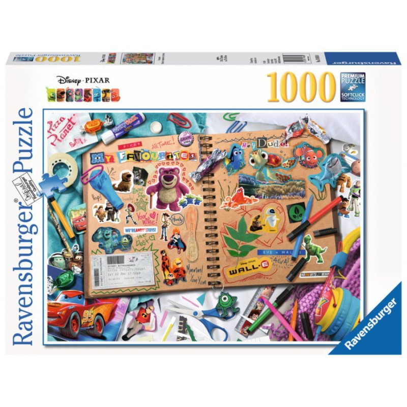 Ravensburger Disney Pixar eskizų knyga/ Scrapbook 1000 detalių