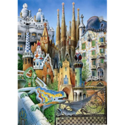 Educa Gaudi koliažas Miniatūra 1000 detalių