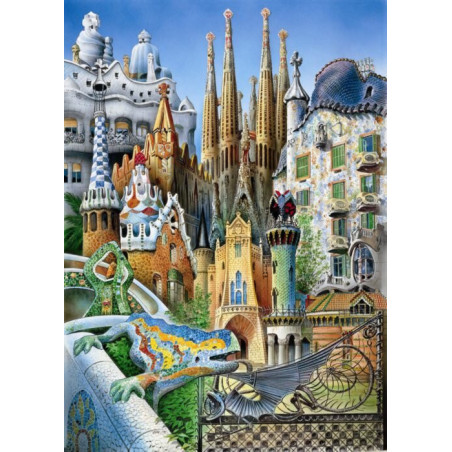 Educa Gaudi koliažas Miniatūra 1000 detalių