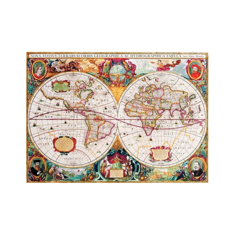Gold Puzzle Senasis pasaulio žemėlapis 1000 detalių
