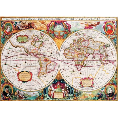 Gold Puzzle Senasis pasaulio žemėlapis 1000 detalių