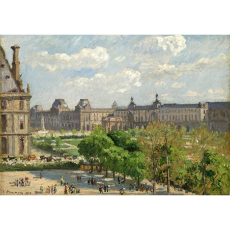 Grafika Camille Pissarro: Place du Carrousel, 1000 detalių