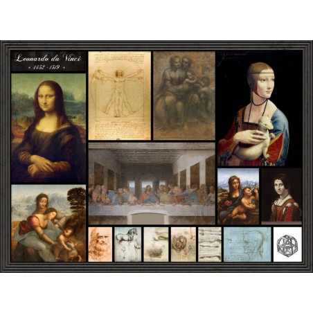 Grafika Leonardo da Vinci 2000 dalių dėlionė
