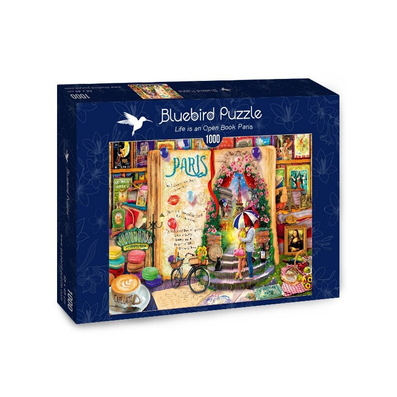 Blue bird Gyvenimas yra atversta knyga/Life is an Open Book Paris 1000 detalių
