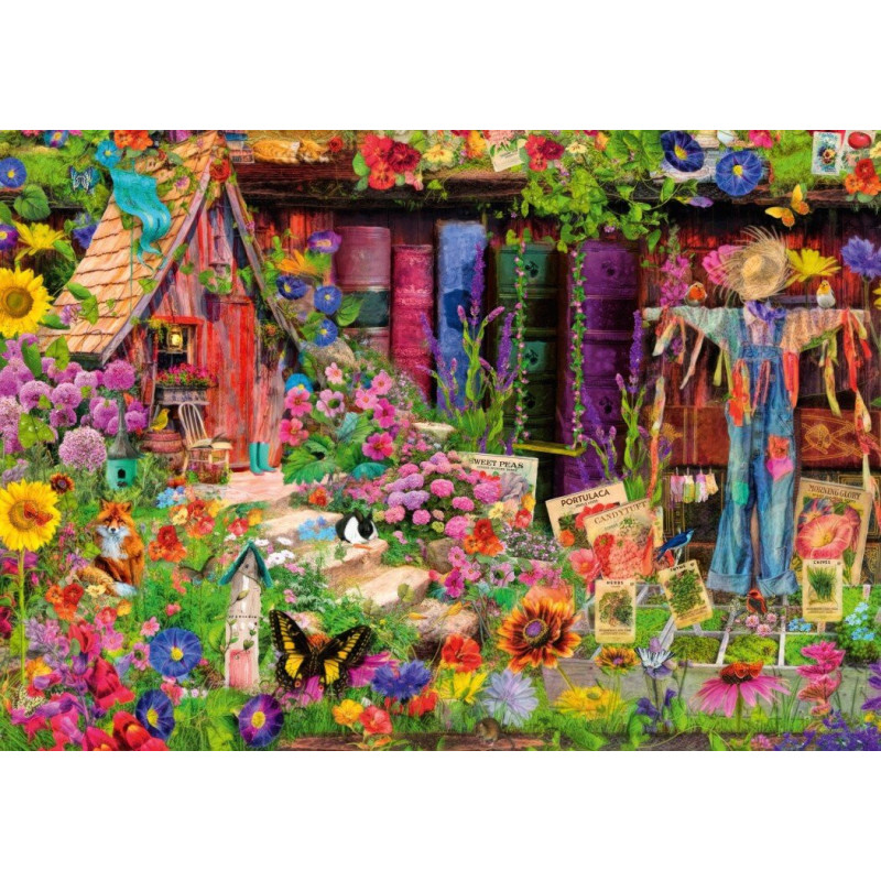 Blue bird Kaliausės sodas/The Scarecrow's Garden 1000 detalių