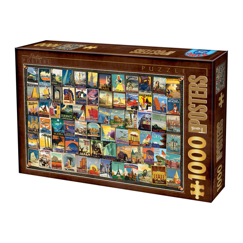 Dtoys Kelionių koliažas/Vintage Collage - Travel 1000 detalių