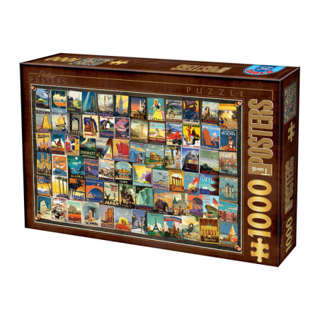 Dtoys Kelionių koliažas/Vintage Collage - Travel 1000 detalių