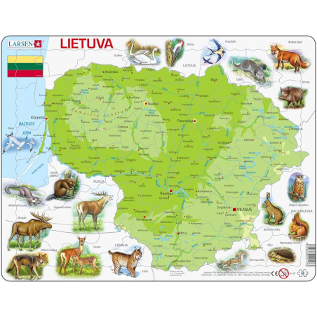 Larsen Rėmo dėlionė Lietuva 60 detalių