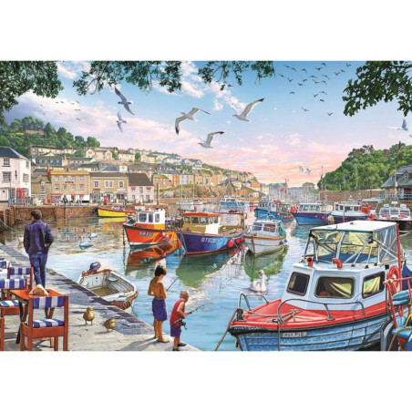 Art puzzle Mažieji žvejai uoste/ Little fishermen at the harbour 1000 detalių