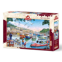 Art puzzle Mažieji žvejai uoste/ Little fishermen at the harbour 1000 detalių