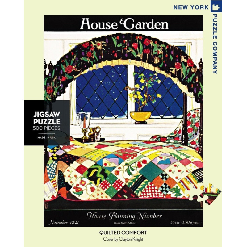 New York Puzzle Company Dygsniuotas konfortas XXL 500 detalių