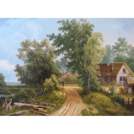 Nova Puzzle Eilinė diena kaimo kelyje 1000 detalių