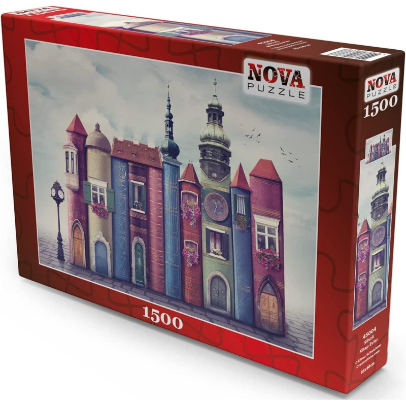 Nova Puzzle Stebuklingų knygų namai 1500 detalių