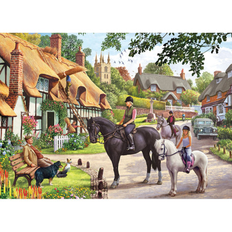 Otter House Puzzle Kaimo gyvenimas 1000 detalių