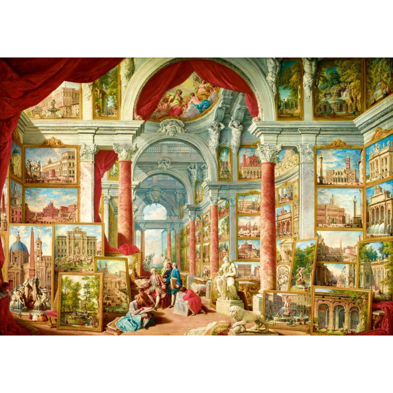 Blue bird Panini - Picture Gallery with Views of Modern Rome, 1757 1000 detalių