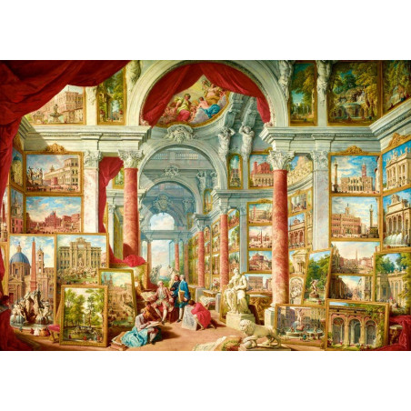 Blue bird Panini - Picture Gallery with Views of Modern Rome, 1757 1000 detalių