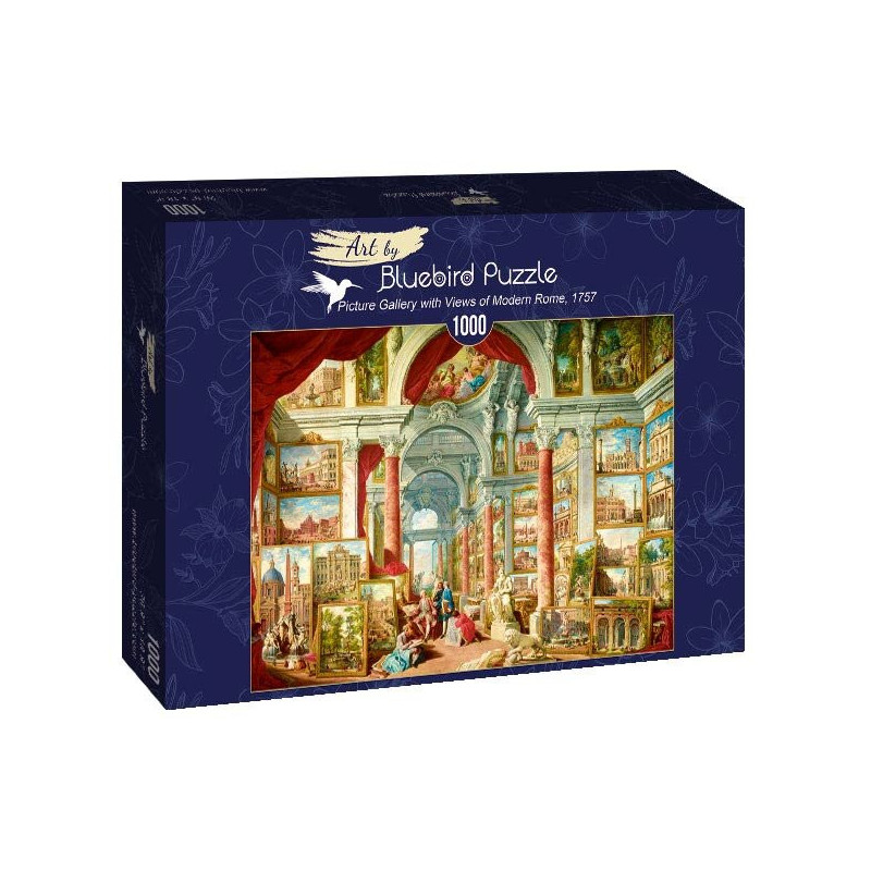 Blue bird Panini - Picture Gallery with Views of Modern Rome, 1757 1000 detalių