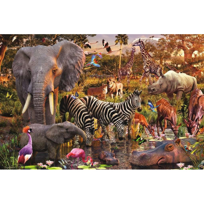 Ravensburger 3000 detalių Afrikos gyvūnai 3000 detalių