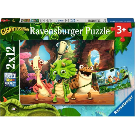 Ravensburger Gigantozaurai 2*12 detalių
