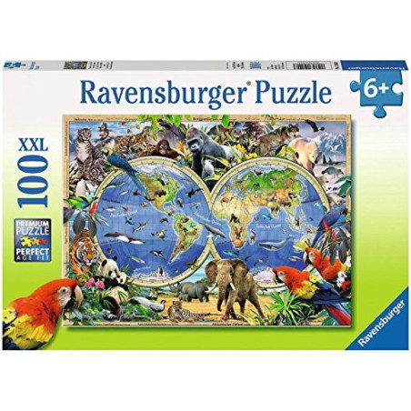 Ravensburger Gyvūnai visame pasaulyje XXL 100 detalių