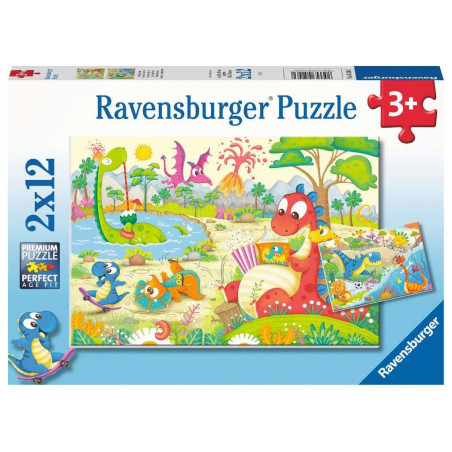 Ravensburger Mano mėgstamiausi dinozaurai 2*12 detalių