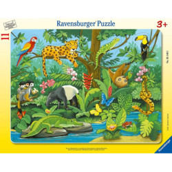 Ravensburger Rėmo dėlionė Atogrąžų miškų gyvūnai 11 detalių