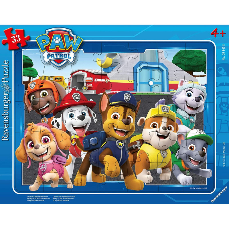 Ravensburger Rėmo dėlionė Šuniukai patruliai 33 detalės