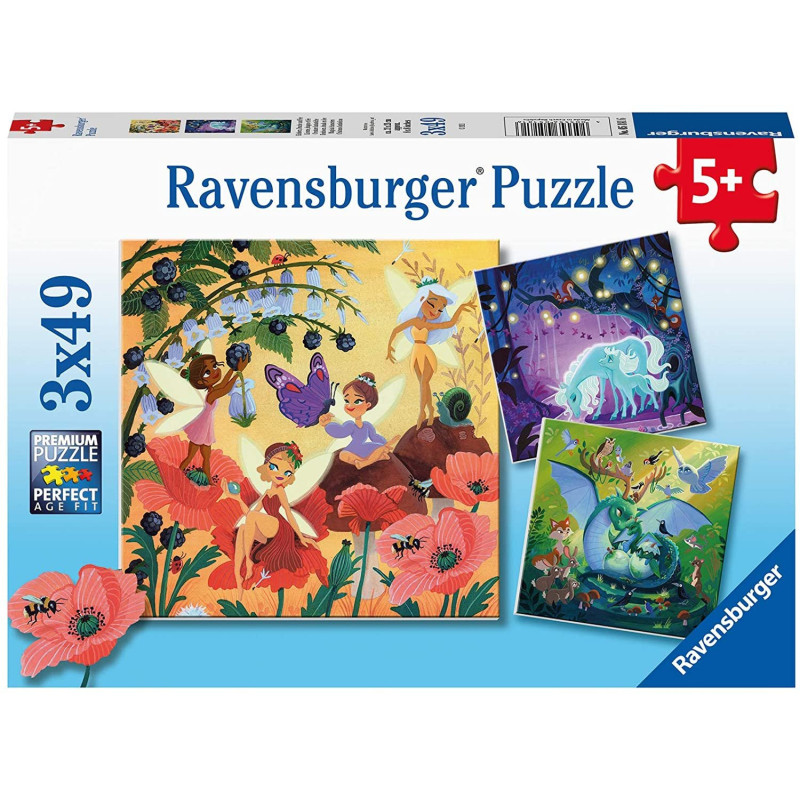 Ravensburger Vienaragis, drakonas ir fėjos 3*49