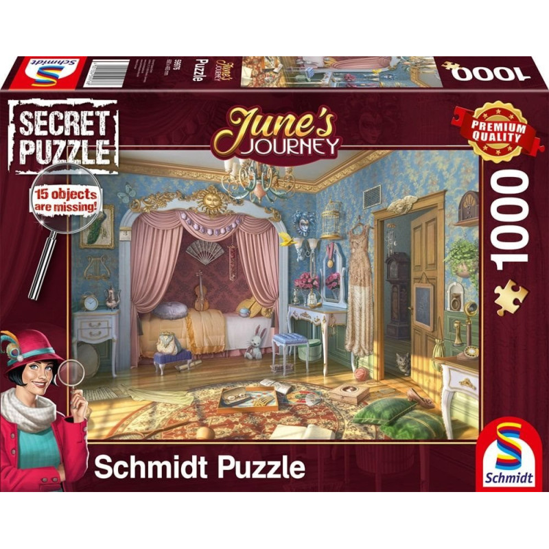 Schmidt Secret June's Kelionė: Panelės Junes miegamasis 1000 detalių
