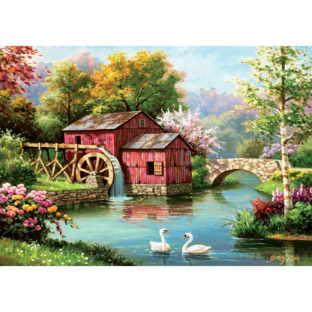 Art puzzle Senas raudonas malūnas/ Red old mill 1000 detalių