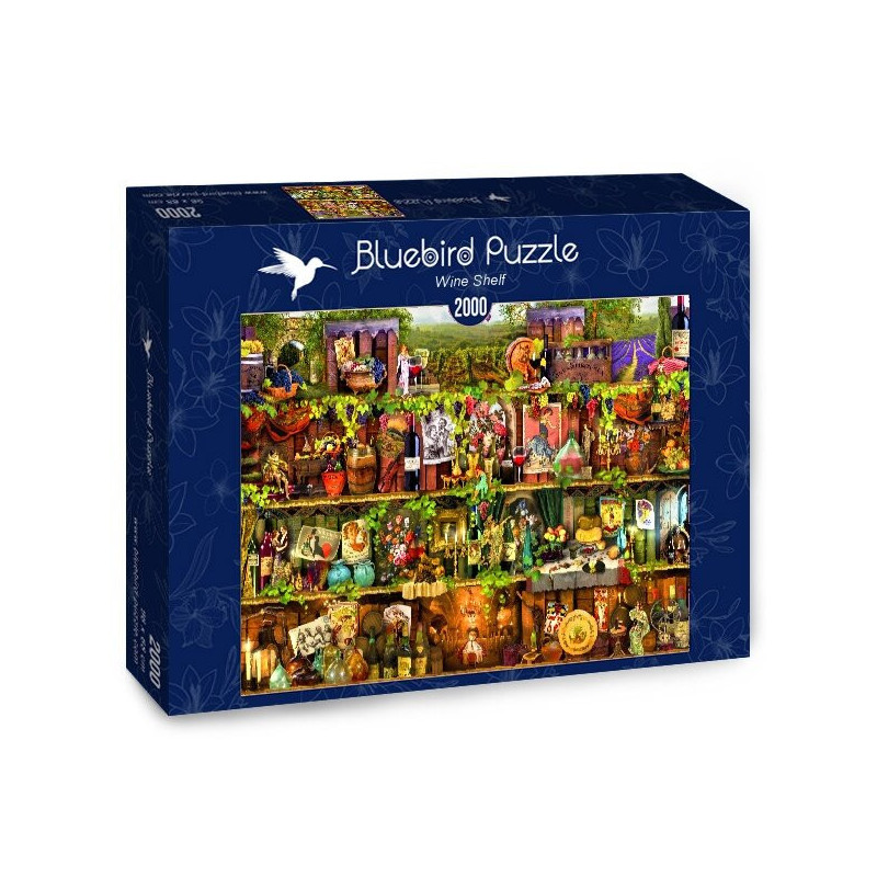 Blue bird Vyno lentynos / Wine shelf 2000 detalių