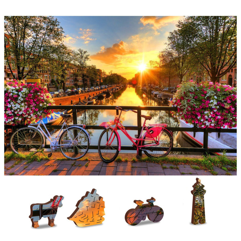 Wooden city Medinė Dviračiai Amsterdame 600 detalių