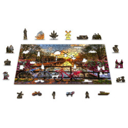 Wooden city Medinė Dviračiai Amsterdame 600 detalių