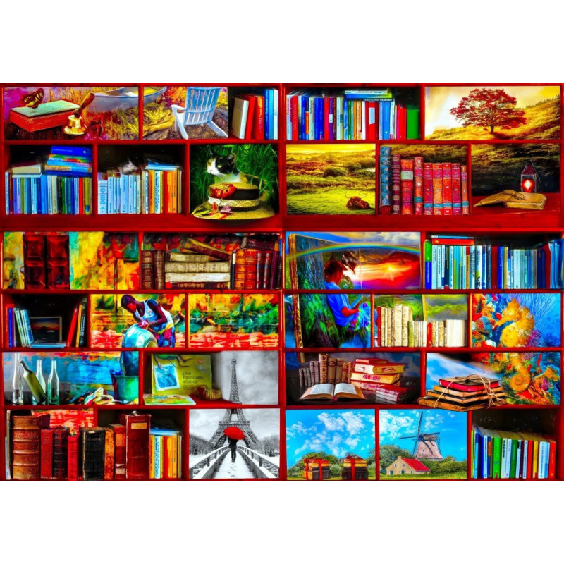 Blue bird Bibliotekos kelionių skyrius/The Library The Travel Section 1000 detalių